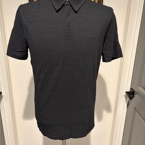 John Varvatos Mens Black Polo Shirt